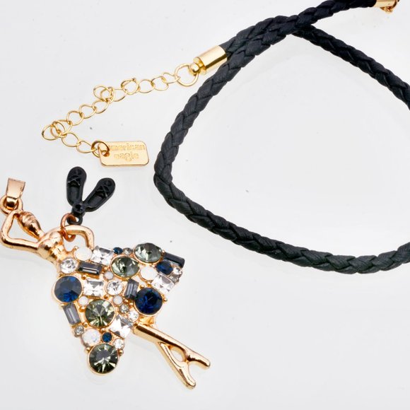 Ballerina Pendant with American Eagle Leather choker - Picture 3 of 8